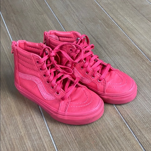 kids pink high top vans
